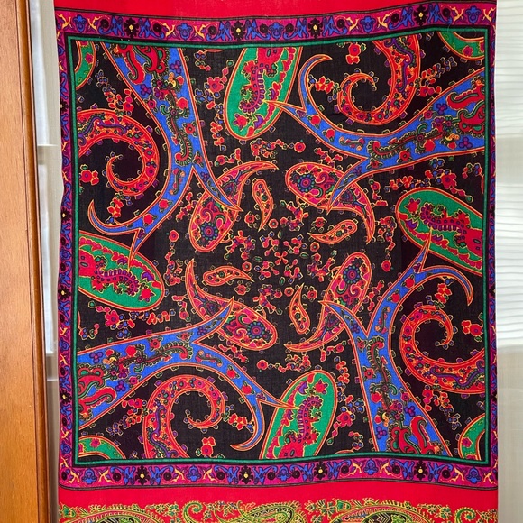 Vintage Challis paisley scarf - Picture 2 of 5